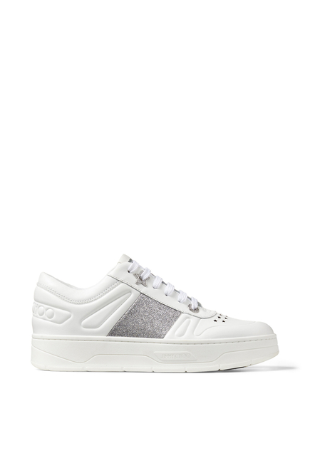 Jimmy Choo Lace-Up Calf Leather Sneakers